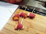 Pic de melon au magret avant cuisson